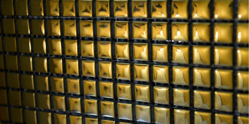 shiny gold wall