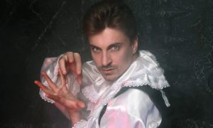 magician gesturing