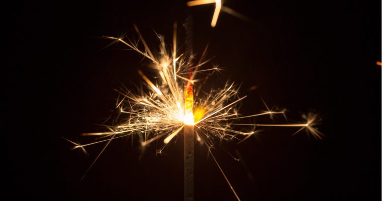 sparkler in the dark