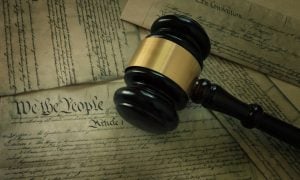 gavel and US Constitution