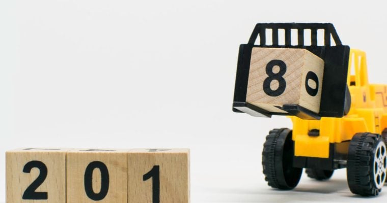 fork lift with blocks