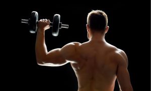 bodybuilder in silhouette