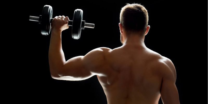 bodybuilder in silhouette