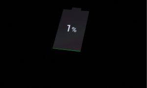 phone battery 1% screen