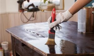 refinishing a piece of furniture