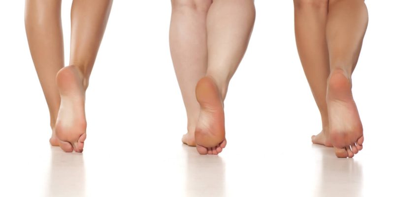 bare legs on a white background