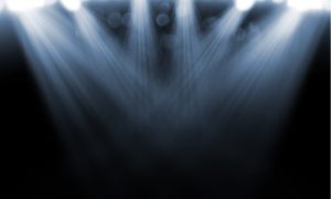 spotlights on a black background