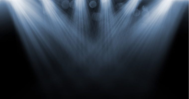 spotlights on a black background