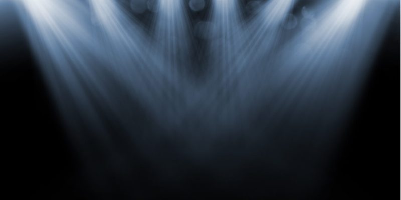 spotlights on a black background