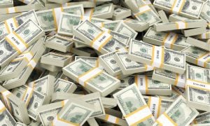 a huge pile of money