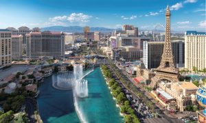 aerial view of las vegas strip