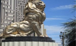 MGM Lion statue