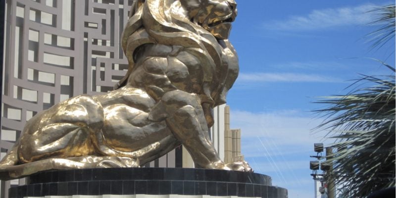 MGM Lion statue
