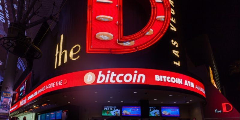 The D Casino at night