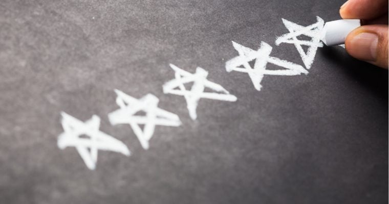 chalk stars on a chalkboard
