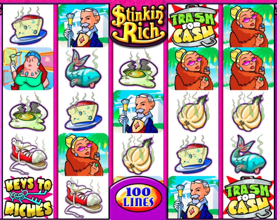Stinkin Rich slot machine base game