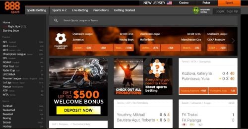 888 NJ Sportsbook lobby