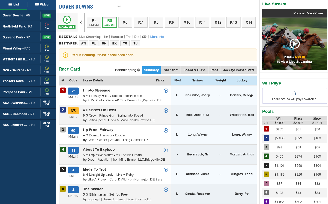 tvg live stream racing