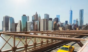 Skyline view of the New York city
