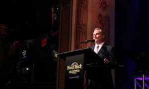 Hard Rock CEO Jim Allen Speaking to a group of people