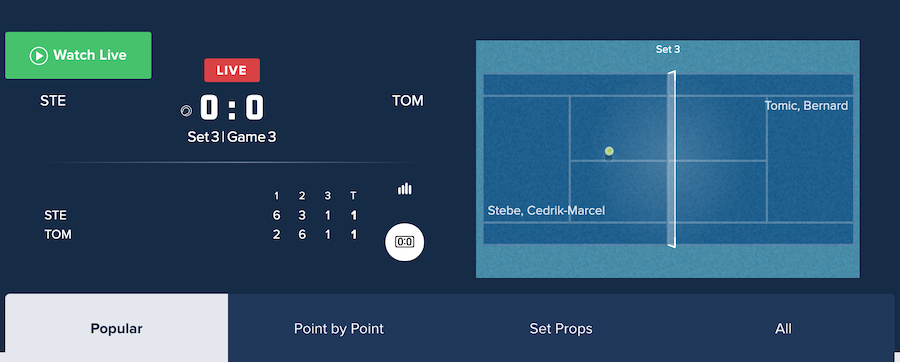 Live betting at FanDuel