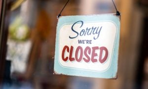Sorry we're Closed vintage Sign