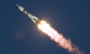 A picture of a rocket launch