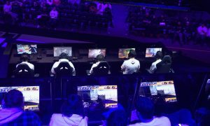 People playing esports