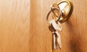 A door lock with key
