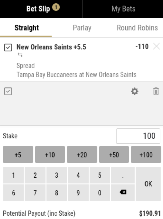 BetMGM Louisiana BetSlip