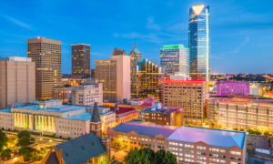 Mobile Sports Betting and New Bill With Oklahoma Skyline