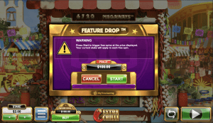 A screenshot showing a player buying the bonus round in the Extra Chilli Megaways slot