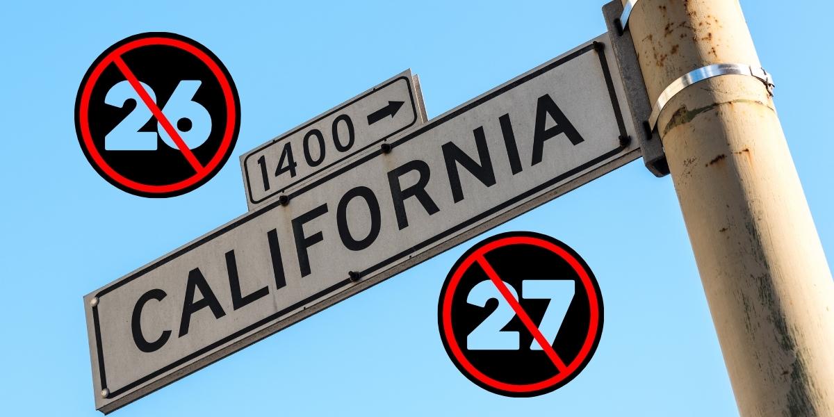 California Prop 27, Prop 26 Both Fail To Receive Voter Support