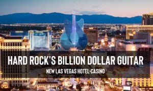 Nevada casino Mirage volcano replaced with Hard Rock guitar hotel