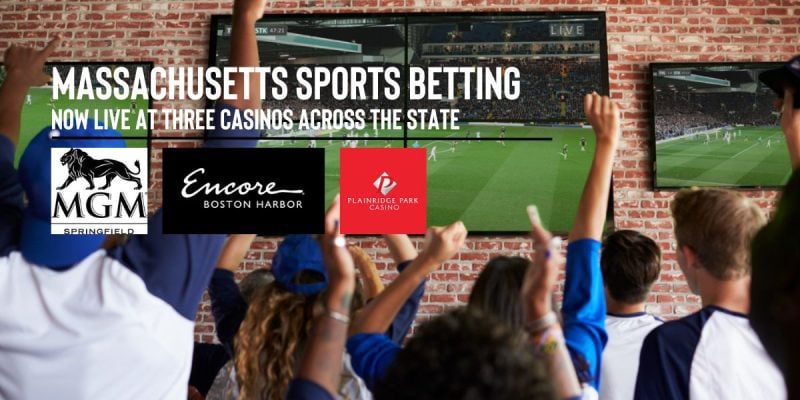 You can now gamble on sports at 3 casinos across Massachusetts