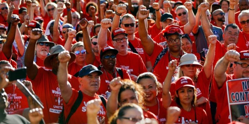 Union Workers Protest at Palms Las Vegas Casino Resort