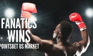 Boxer with Arms Raised After Winning Fight with Fanatics wins PointsBet US market
