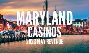 Landscape of Night Time Marina Baltimore, Maryland. Casino Revenue in April 2023