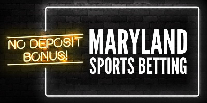 Maryland Sports Betting With Neon Frame and Promo Offer No Deposit Bonus