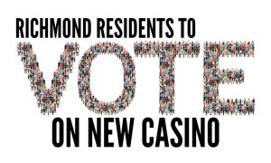 People form the Word Vote with Richmond resident on new casino