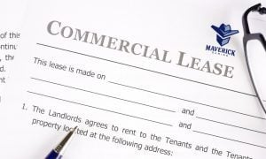 commercial real estate lease with maverick gaming logo