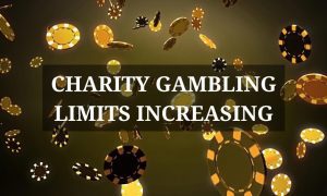 gambling chips fall through the air representing new limits on maximum wagers at charitable casinos