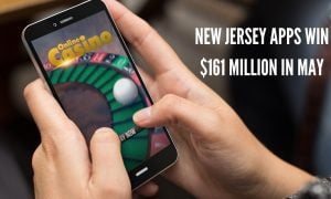 person playing online casino on cell phone