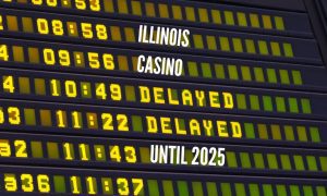 Airport Flight Monitor Shows Delayed with Illinois casino 2025