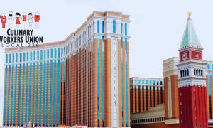 Las Vegas Venetian Casino Hotel Exterior and Culinary Workers Union 226 logo