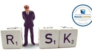 Man stands at Risk of Problem Gambling with Massachusetts Gaming Commission logo