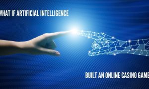 human finger reaches out to digitally rendered finger representing working with artificial intelligence
