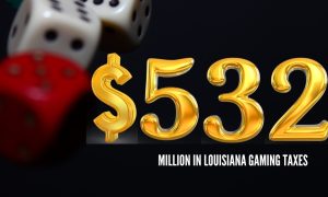 dice falling as louisiana collected $532 million in gaming taxes over the past fiscal year