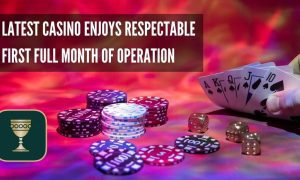 gaming chips and playing cards represent activity that produced june revenue at virginia casinos