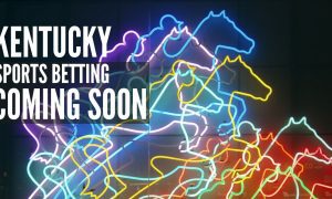 Jockeys and Horses Multi-Colored Neon Sign with Kentucky sports betting coming soon